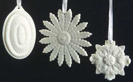 Wedgwood Christmas Ornament Snowflakes Set Of 3 - Boxed