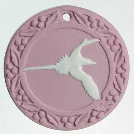 Wedgwood Christmas Ornament Longtail - Pink - Boxed