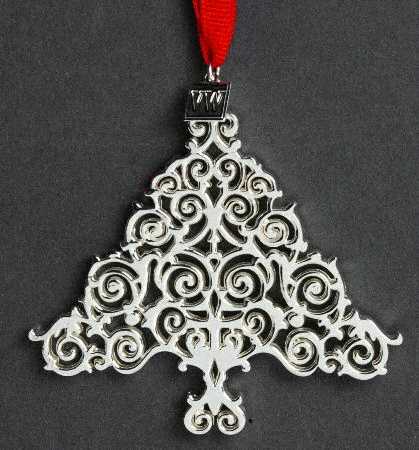 Wedgwood Christmas Ornament Vera Wang Silver Plate Tree - Boxed