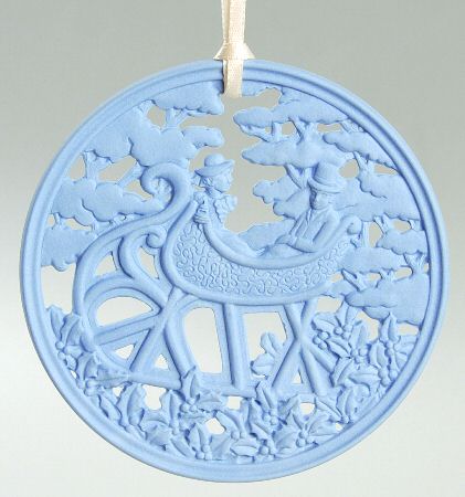 Wedgwood Christmas Ornament Sleighride-Blue Jasper - Boxed