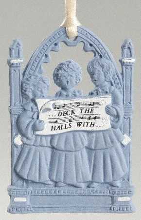 Wedgwood Christmas Ornament Choir Boys-Blue Jasper-Deck The Halls - Boxed
