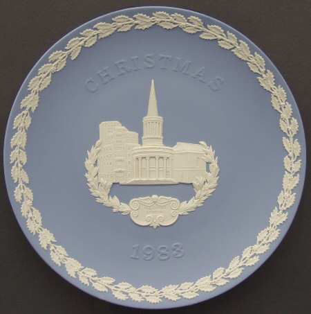 Jasperware Christmas Plate All Souls-Langham Place - Boxed