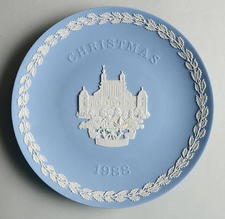 Jasperware Christmas Plate Old Royal Observatory-Greenwich - Boxed