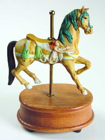 American Carousel Palomino-Wooden Base - Boxed