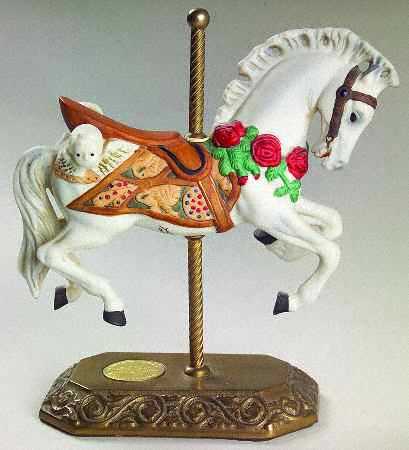 American Carousel Looff Roached Mane Jumper-Brass Base - Boxed