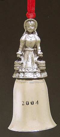 Twelve Days of Christmas-Mini Bell Eight Maids A Milking - Boxed