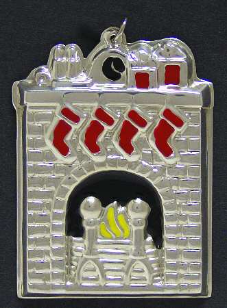 Memories-Enameled Fireplace - Boxed