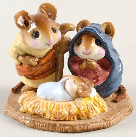 Chris-Mouse Pageant Nativity Holy Family - With Box