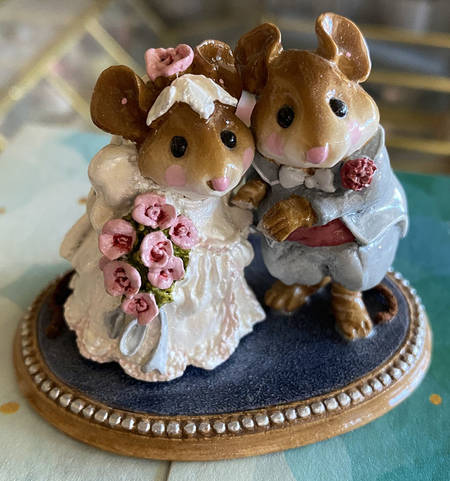 Mice The Wedding Pair-Lt Blue Suit - With Box Bx314