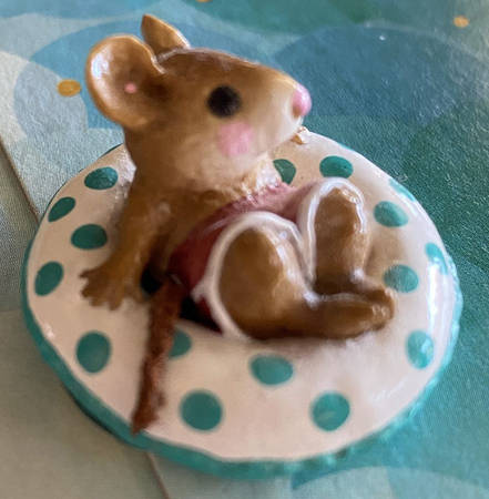 Mice Fun Float/Turquoise Dots - With Box