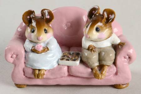 Mice First Date-Pink Couch - Boxed