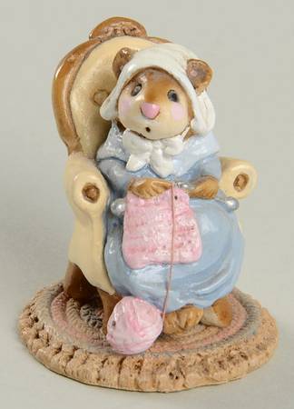 Mice Pearl Knit Mouse-Blue Dress - Boxed