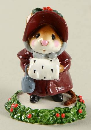 Mice Miss Noel - Burgundy Coat - Boxed