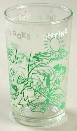 Flintstones Glasses 1964 Fred Goes Hunting - No Box