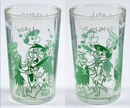 Flintstones Glasses 1964 The Flintstones Having A Ball - No Box