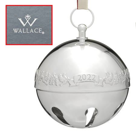 Sleigh Bell-Sterling Ornament 2022 Doves And Holly 2 3/4 Ht - Boxed