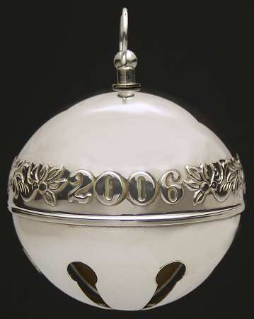 Sleigh Bell-Sterling Ornament 2006 Doves Of Peace - Boxed