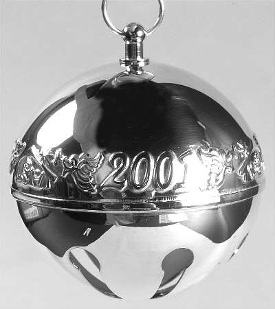 Sleigh Bell-Sterling Ornament 2001-Christmas Characters - Boxed