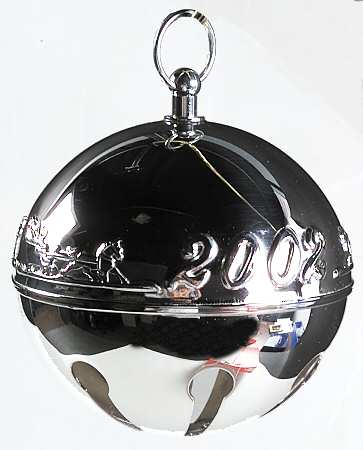 Sleigh Bell-Sterling Ornament 2002 Christmas Sleigh - Boxed