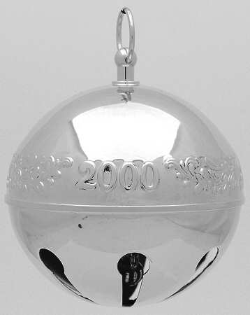 Sleigh Bell-Sterling Ornament 2000 30th Anniversary - Boxed
