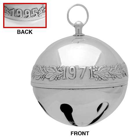 Sleigh Bell-Sterling Ornament 1995 25th Anniversary - With Box