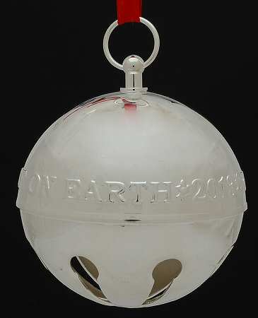 Sleigh Bell-Sterling Ornament 2013 Peace On Earth - Boxed