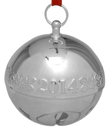 Sleigh Bell-Sterling Ornament 2014 Christmas Rose- 2 1/2 Ht - Boxed