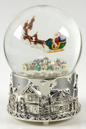 Christmas Musical Snowglobe Santa And Sleigh - Boxed
