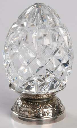 Annual Egg (Sterling or Silverplate Base) 1992-Crystal Egg With Base - Boxed