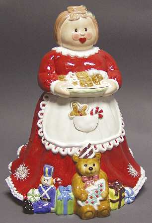 Holiday Heirloom Cookie Jars Peppermint Lady Cookie Jar - With Box