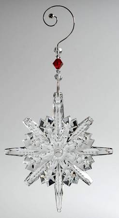 Crystal Star Ornament Snow Star-2015 - Boxed