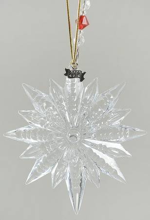 Crystal Star Ornament Snow Star-2012 - Boxed