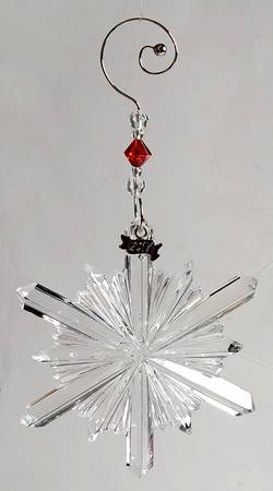 Crystal Star Ornament Snow Star-2017 - Boxed