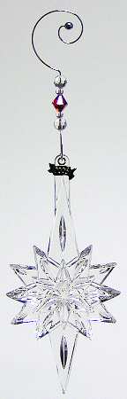 Crystal Star Ornament Snow Star - No Box