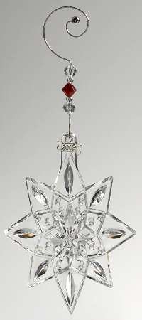 Crystal Star Ornament Snow Star-2009 - Boxed
