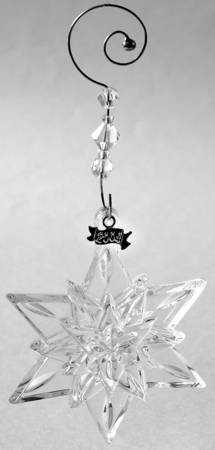 Crystal Star Ornament Snow Star - Boxed