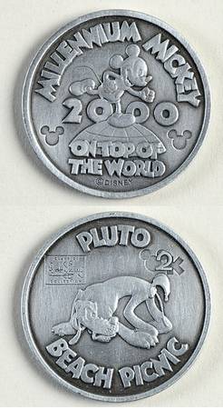 Collector Society Giftware Mickey-Millenium/On Top-Coin - No Box