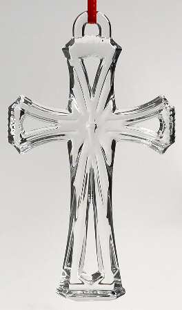 Wallace Christmas Ornament Crystal Cross - Boxed
