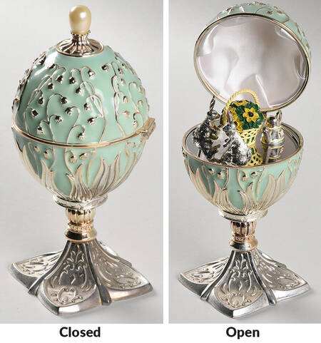 Wallace Silver Giftware Spring Egg-Blue Danube - Boxed