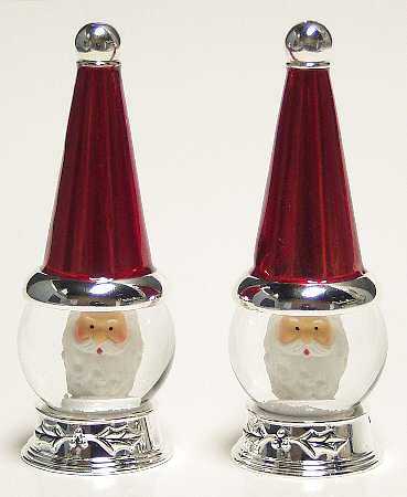 Wallace Silver Giftware Silverplated Santa Claus Salt&Pepper Set - Salt And Pepper Set