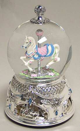 Wallace Silver Giftware Carousel Water Globe - Boxed