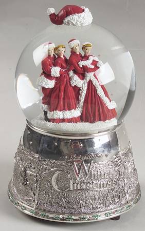 Wallace Silver Giftware White Christmas Water Globe - Boxed