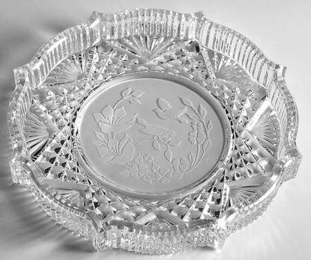 Waterford Plates Holiday Tray-Doves - Boxed