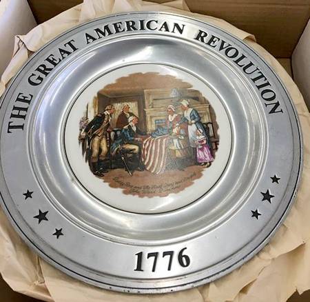 Wilton Armetale Plates Betsy Ross/First Stars&Stripes - Boxed