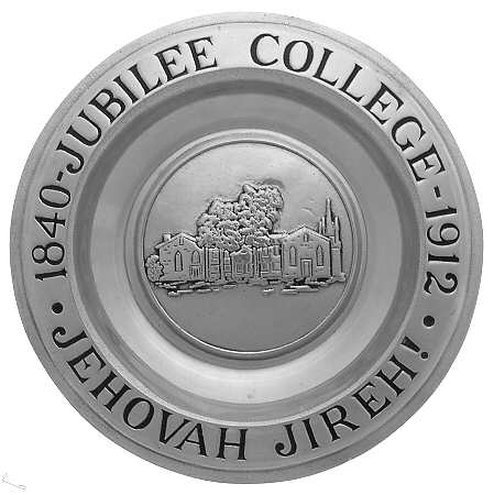 Wilton Armetale Plates Jubilee College 1840-1912 - Boxed