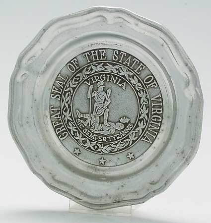 Wilton Armetale Plates Great Seal-State Of Virginia - Boxed