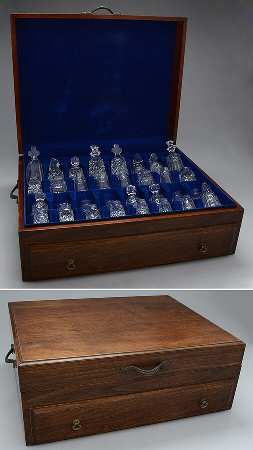 Waterford Crystal Chess Set Wood Box - No Box