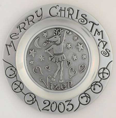 Reindeer Christmas Plate Vixen - Boxed