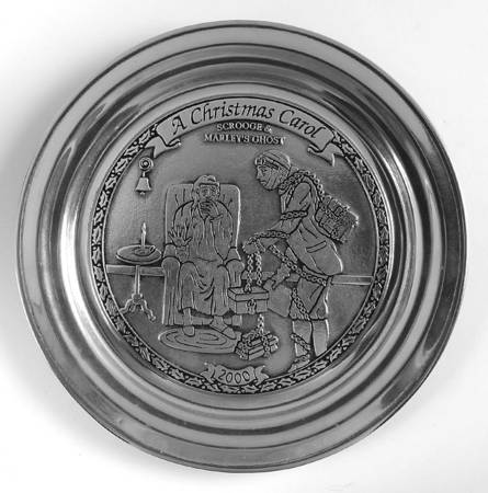 A Christmas Carol-Plate Scrooge & Marley's Ghost - With Box