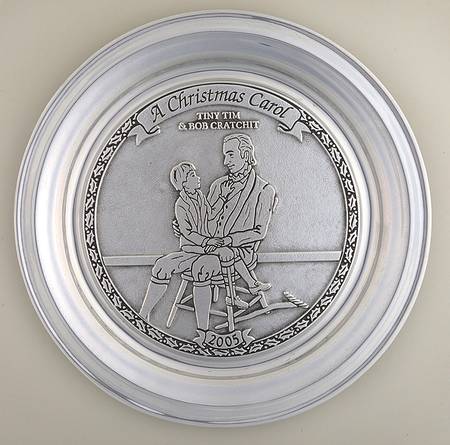 A Christmas Carol-Plate Tiny Tim & Bob Cratchit - Boxed